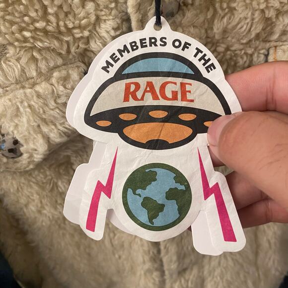Members Of The Rage by Kid Cudi Denim Sherpa Trucker Jacket Made in Italy Size M - Picture 8 of 10